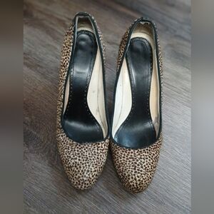 Adrienne Vittadini Heel Pumps Animal Print Leather/Pony Hair Size 6.5